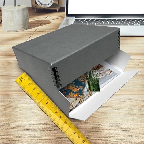 Golden State Art, Archival Storage Box, Gray, 9.75x12.75x3 Inch, Pack of 2 - Image 6