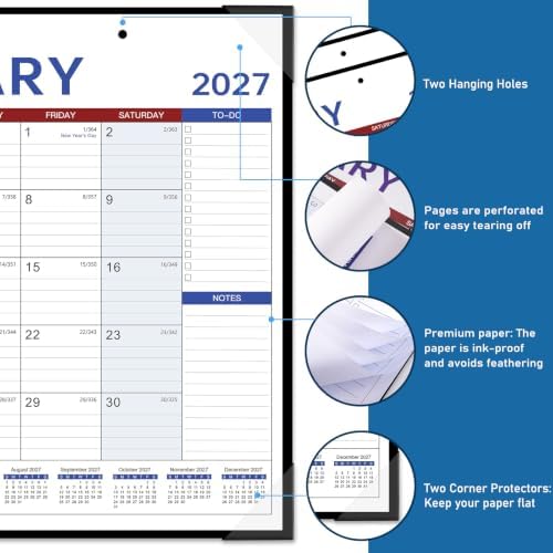 2027 Calendar - 2027 Desk Calendar Large, 22" x 17", Desk Calendar 2027 - Image 4