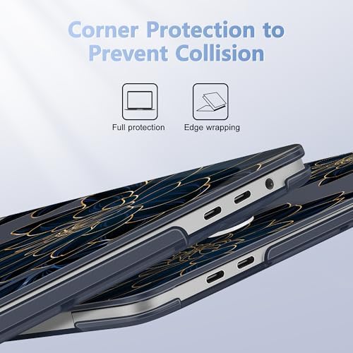 for MacBook Pro 16 inch Case 2019 2020 Release Model A2141, Plastic Hard Shell Cover with Keyboard Cover & Screen Protector for MacBook Pro 16 inch with Touch Bar & Touch ID, Flower Dahlia - Image 3