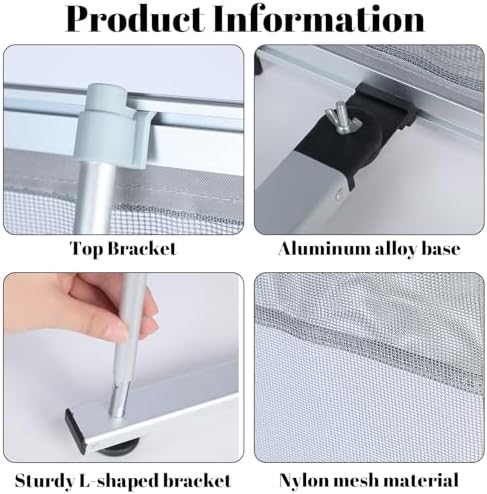 Outus 2 Pcs Mesh Literature Stand, Magazine Rack Floor with 4 Pocket - Image 2