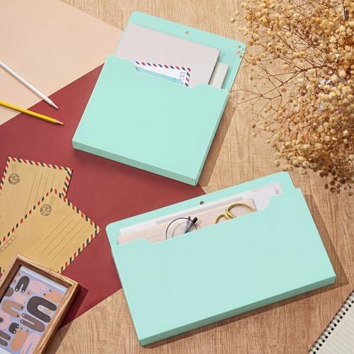 Feifeiya 2 Pcs Magnetic File Folder for Fridge, Mixed, Mint Green - Image 4