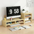 Solid Wood Monitor Stand Riser & Laptop Stand Desk Organizer - Office Accessories for PC Workspace, Computer Organization, Countertop Hutch Birch Combination 3 by Unknown