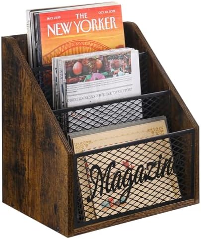 YINMIT 3 Tier Magazine Rack, Stepped Magazine Holder Floor for Home Storage by YINMIT
