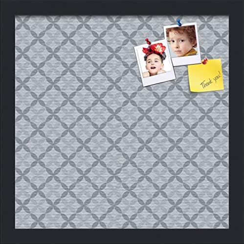 PinPix 14x14 inch Cork Bulletin Board. This Decorative Framed Pin Board Comes with Diamond Pattern in Shades of Blue Design and Satin Black. Ideal for Home, Office Decor or School (PinPix-222) by PinPixBulletinBoards