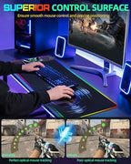 RGB Gaming Mouse Pad with 15W Magnetic Wireless Charging, 31.5"x15.7" - Image 4
