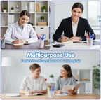 40 Pack Plastic Pencil Cups for Desk Pen Holder White - Image 5