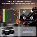 JHSafer 6400 ℉ Fireproof Document Box with Lock, Hard Case Safe Box - Image 2