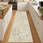 DUKINO 2.6x8 Rug for Hallway, Washable Kitchen Runner Rug Non Slip, Beige - Image 5
