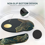 iCasso Large Mouse Pad, 4in1 XXL Mousepad + Keyboard Wrist Rest+Mouse Wrist Rest+Coaster Set with Ergonomic Design for Computer(Cyan-Mountain) - Image 6