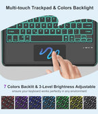 Touch Keyboard Case for Samsung Galaxy Tab S11 Ultra 14.6 Inch 2025, Galaxy Tab S11 Ultra Case Keypad with Precise Trackpad, Backlit Keyboard Cover with S Pen Holder for Samsung Tablet 14.6'', Green - Image 3