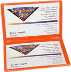 StoreSMART - Orange Folding Business Card Holders - 100 Pack - Polypropylene Plastic (RPP2915O-100) by StoreSMART