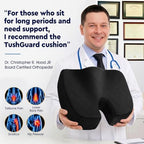TushGuard Seat Cushion, Memory Foam Office Chair Cushion - Grey, XXX-Large - Image 5