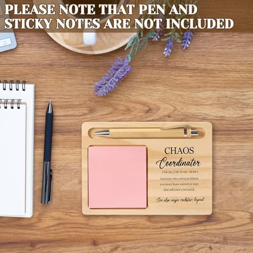 20 Pcs Back to School Teacher Appreciation Gifts Bulk Wooden Sticky Note Holder Motivational Thank Your Gift Inspirational Sticky Notes for Teacher Back to School (Coordinator) - Image 3