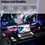 Cloud Mouse Pad Keyboard Wrist Rest 4PCS Extended Large Galaxy Desk Mat Pad Set Memory Foam Non-Slip Cute Ergonomic Gaming Mouse Pad Wrist Support for Computer Laptop Home Office Black - Image 2