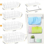 95-Piece Pegboard Accessories Set with Hooks, Cups, Wire Shelf, Tissue Box, Clothes Board for Garage, Workshop (Clear) - Image 3