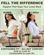 Cute Frog Lumbar Support Pillow for Office Chair, Memory Foam Back Cushion - Image 3