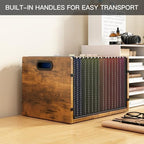 Hanging File Folder Organizer Filing Box with Handles File Organizer Holder for Desk Space-Saving Storage Bin for Letter Size – Open Design for Quick Access & Efficient Organization - Image 3