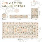 iCasso Mouse Pad with Wrist Rest,Ergonomic Large Desk Mat Set, Beige - Image 2