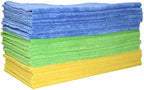 POLYTE Microfiber Cleaning Towel Ultrasonic Cut Edgeless, 16x16 in, 24 Pack by Polyte