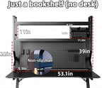 Desktop Bookshelf, Multi-Size pegboard Storage Organizer Rack, Dorm Desk Shelf, Desk Hutch, Desk top Storage Rack, Student Desktop Storage,Desk Shelves for top of des(Black, 53.1" Lx9.9 Wx39 H) - Image 6