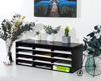 PAG-Mass Mail Sorter Organizer, Wood Countertop Literature Organizer, Student Mailbox for Classroom, Desktop Bill Paper Organizer for Office Home School, 12 Compartments, Black&White - Image 4