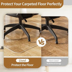 Clear Office Chair Mat for Hard Floors, Plastic Floor Protector for Chairs - Image 3