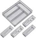 Neudeco Drawer Organizer Set, Silver, 5 Pack by Neudeco