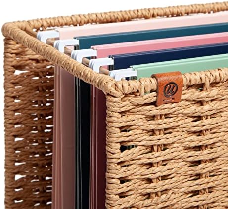 U Brands Desktop Hanging File Organzier, Woven Texture, Letter Size - Image 4