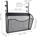 Fockety Desk Side Storage, No Drill Steel Under Desk Storage Laptop Holder, Mesh Hanging Desk Organizer, Clamp On Desk Shelf, Side Desk Organizer, Desk Storage Holder for Office and Home - Image 7