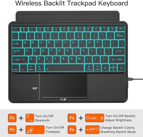 JUQITECH Magnetic Trackpad Keyboard Case for Samsung Galaxy Tab S10FE+ 13.1 - Image 6