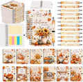 Fall Notebooks with Pens Bulk, 24 Sets, 5.5 x 4.7 In, Harvest by Culudea
