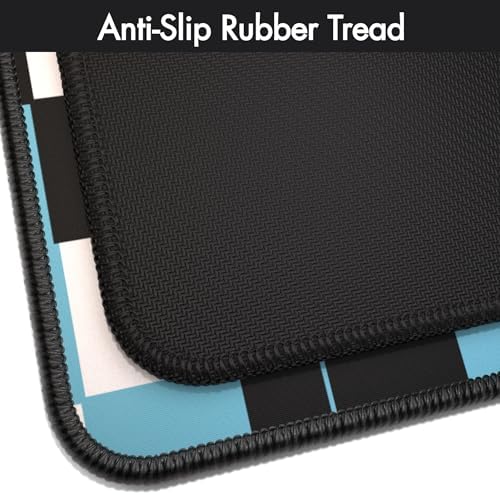 Gamer Boss - Gaming Mouse Pad - 48 x 24 Inches - 4mm Thick with Stitched Edges, Non-Slip Rubber Base, Premium Cloth Mousepad, Desk Mat for Laptop, Keyboard, Computer & PC (Mega, Squares) - Image 5