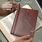 SETTINI® Vegan Leather Journal Gift Set with Pen 192 Pages, Celtic Cross - Image 4