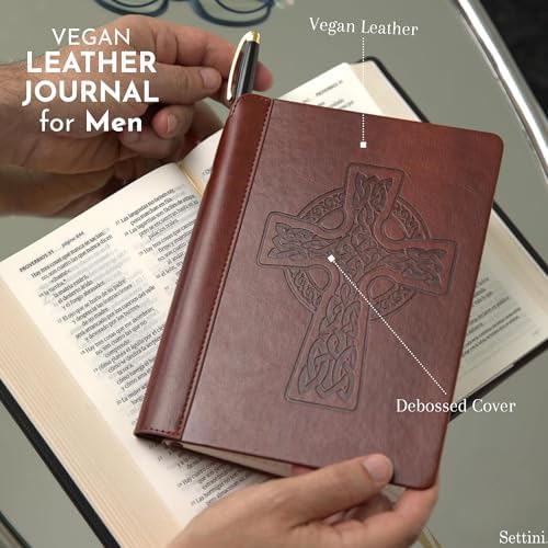 SETTINI® Vegan Leather Journal Gift Set with Pen 192 Pages, Celtic Cross - Image 4