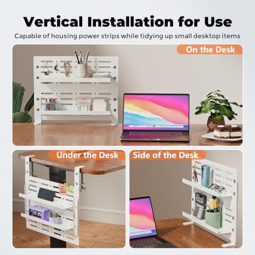 JOY worker 4-in-1 Clamp-on Above or Under Desk Pegboard & Cable Management - Image 5