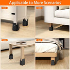 Furniture Risers 4 Inch with Adjustable Screw Clamp,4 Pack Beige - Image 6