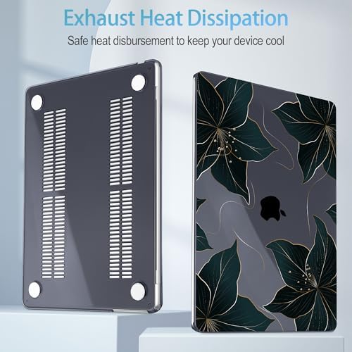 Mektron Designed for 2025/2024/2023 MacBook Air 15 INCH M4 A3241 /M3 A3114 /M2 A2941 Case, Printed Plastic Hard Shell Cover with 15.3" Liquid Retina Display Touch ID, Floral C218 - Image 3