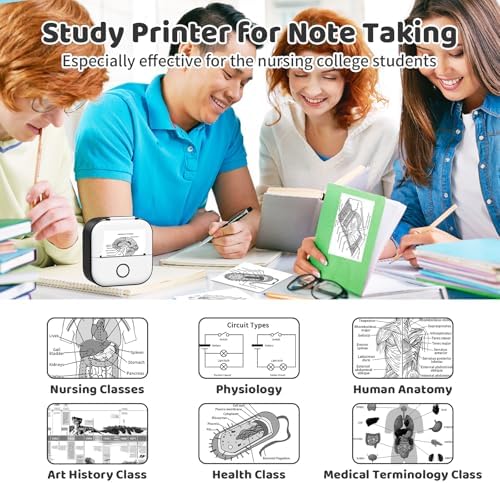 Ponek Mini Sticker Printer - New-Gen T02 Print Pods with 3 Rolls Paper - Image 3