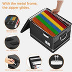 5200°F Fireproof Document Box, Foldable File Organizer with Lock - Image 5