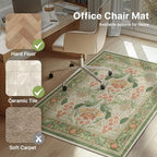 48"x60" Office Chair Mat for Hardwood Floor, Non-Slip Washable Sage Green - Image 3
