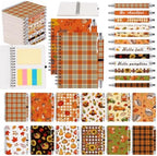 Fall Notebooks with Pens Bulk, 24 Sets, 5.5 x 4.7 Inch, Festive by Culudea