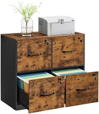 VASAGLE 4-Drawer Lateral File Cabinet, Compact, Locking, Printer Stand by VASAGLEbySONGMICSHOME