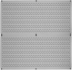Wall Control Pegboard Rack Horizontal Metal Pegboard Garage Tool Storage Pack - Two 32-Inch Wide x 16-Inch Tall Easy To Install Peg Boards (Grey) by Wall+Control