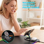 TARKARI Gaming Mouse Pad Wireless Charging - Desk Mat Magnetic Foldable Phone Stand - Image 3