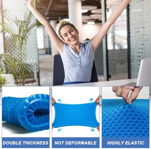 LYUANEC Gel Seat Cushion for Long Sitting - Gel Cushion Two Ways to Use - Image 4