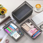 Boao 48 Pieces Plastic Baskets for Organizing 10.24 x 6.5 x 2.36 Inch Rectangular Storage Trays Plastic Organizer Bins Rectangle for Classroom Organization(Gray) - Image 5