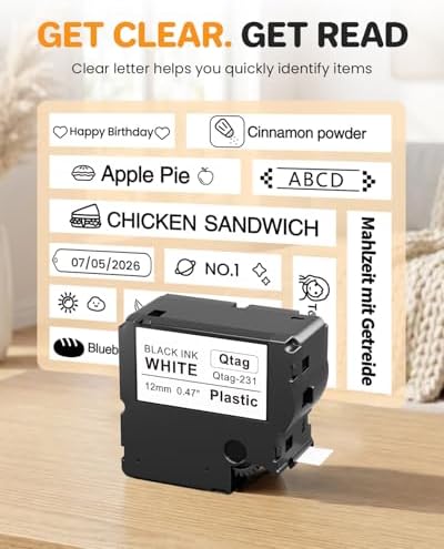 10-Pack Compatible with Brother Btag 231 Btag231 12mm 0.47 Btag Label Tape - Image 3