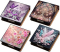 4Pcs Flower PU DIY Diamond Art Painting Sticky Notes Holder (640 Blank Notepads) Cube Note Box Mosaic Craft Set for Office Accessories Desk Office Workplace by Unknown