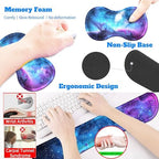 4-Piece Extended Large Mouse Pad Set for Women Men with Galaxy Design Includes 35.4 x 15.7 XXL Large Mouse Pad Keyboard Wrist Rest Mouse Wrist Support and Coaster for Office Home - Image 6