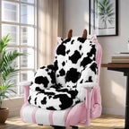 DOBUONO Comfy Office Chair Cushion: 17.5" L x 17.5" W x 18" H Cute Seat Cushion Kawaii Cushion for Gaming Chair with Backrest Non-Slip Floor Seating for Adults and Pets Cow Stuff for Room Decor - Image 6